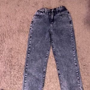 Girls High Waisted Straight Leg Jeans